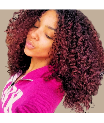 Afro Curly Ombre Tummanruskea Clip-In Extensions Kit 99J 120 gr 120 gr 50% de réduction en Octobre 2024