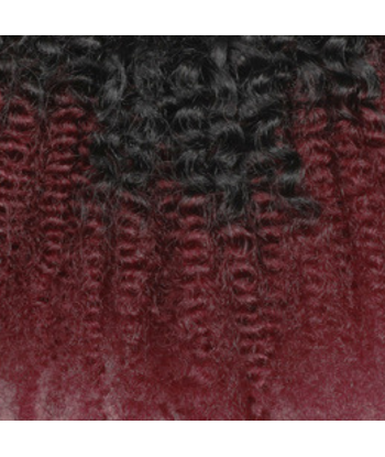 Afro Curly Ombre Tummanruskea Clip-In Extensions Kit 99J 120 gr 120 gr 50% de réduction en Octobre 2024