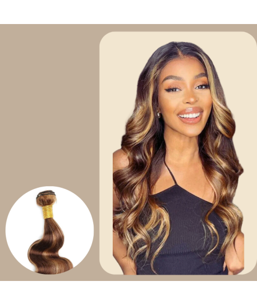 Tissage Vierge Ihmisen hiukset Body Wave 7A Chatain Méché Blond P4/27 100 Gr 100 Gr Jusqu'à 80% De Réduction