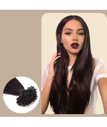 100 RAIDE Dark Brown Keratin Extensions meilleur choix