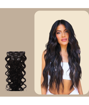 Extensions Clips Wavy Dark Brown le des métaux précieux