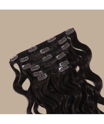 Extensions Clips Wavy Dark Brown le des métaux précieux