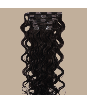 Extensions Clips Wavy Dark Brown le des métaux précieux