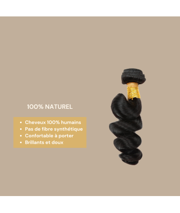 Capelli umani vergini a onda libera 7A castano scuro 1B 100 Gr sur le site 