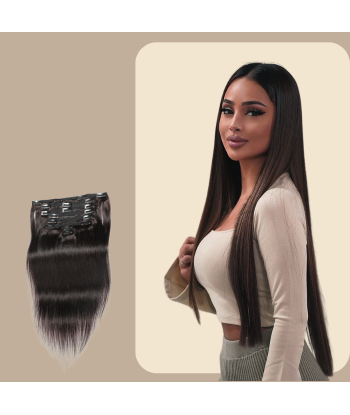 Rak brun Clip-In Extensions Kit 120 gr Paris Déstockage Promo