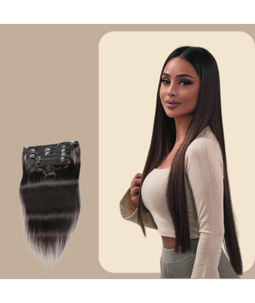 Rak brun Clip-In Extensions Kit 120 gr Paris Déstockage Promo