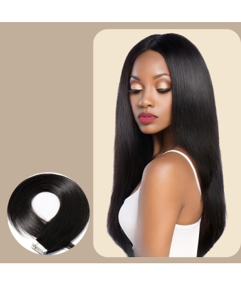 Dark Brown Straight Adhesive Extensions / Tapes la chaussure