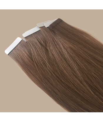 Light Brown Straight Adhesive Extensions / Tapes français