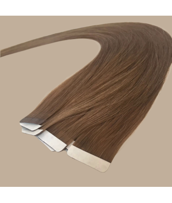 Light Brown Straight Adhesive Extensions / Tapes français