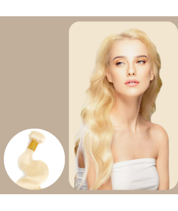 Veving av jomfruhår fra mennesker Body Wave7a blond platinum 613 100 gr En savoir plus