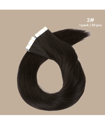 Premium russisk hår 2 rette tape extensions / klebeextensions acheter