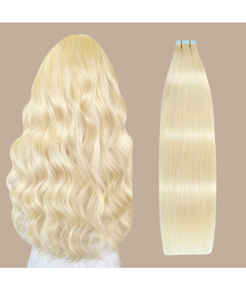 Extensions Adhesive / tapes rette Premium Russian Hair 613 une grave pollution 