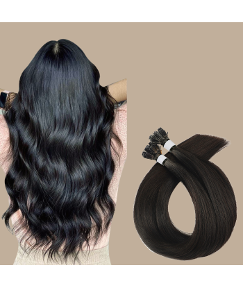 100 Keratin Extensions Rett Premium med Flat Tupp 1B vente chaude votre 