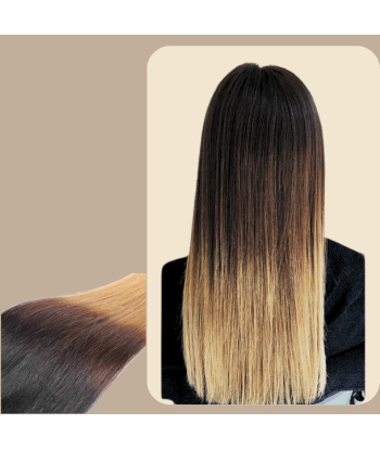 Rak Ombre Brun Choklad Blond Mono Clip-In Förlängning Maxi Volym Band acheter