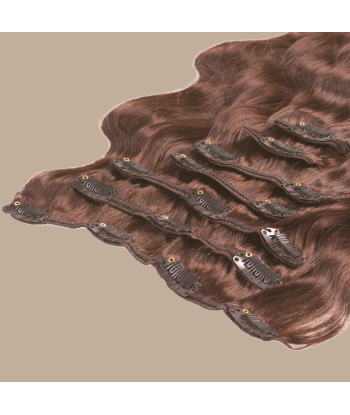 Chocolate Wavy Clip Extensions en ligne