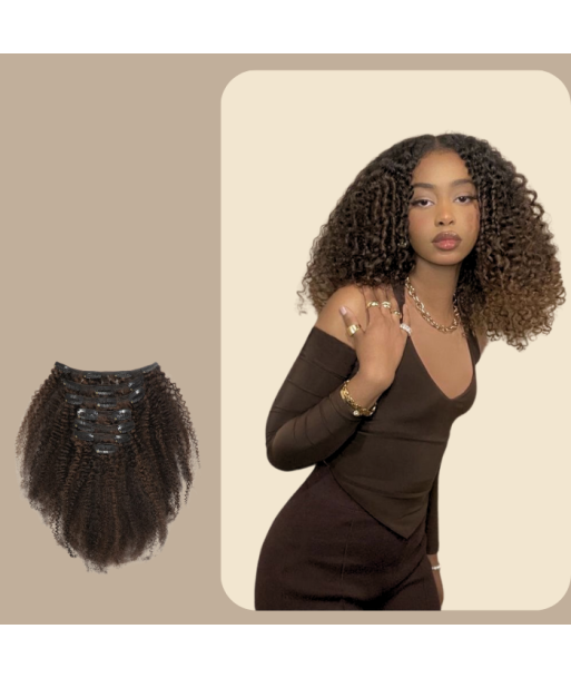 Afro Curly Chocolate 120g Clip-In Extensions Kit Découvrez la collection