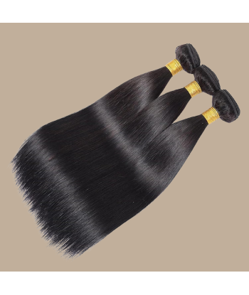 Vävning Virgin Human Hair Straight 7A Dark Brown 1B 100 Gr d'Europe débarque