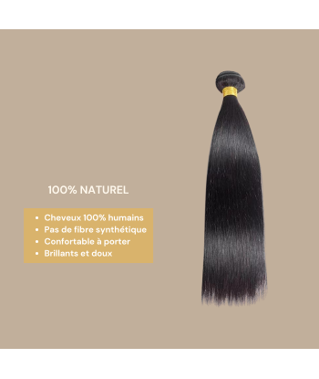 Vävning Virgin Human Hair Straight 7A Dark Brown 1B 100 Gr d'Europe débarque