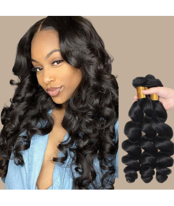 Virgin Human Hair Loose Wave 7A Mörkbrun 1B 100 Gr vous aussi creer 