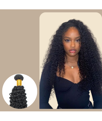 Vävning Virgin Hair Human Hair Kinky Curly 7A Mörkbrun 1B 100 Gr de la marque