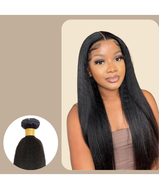 Vävning Virgin Human Hair Yaki Straight 7A Mörkbrun 1B 100 Gr livraison gratuite