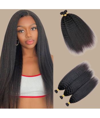 Vävning Virgin Human Hair Yaki Straight 7A Mörkbrun 1B 100 Gr livraison gratuite