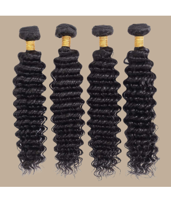 Tissage Vierge Människohår Deep Wave 7A Brun Foncé 1B 100 Gr Découvrez la collection