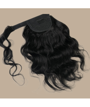 Hästsvans mörkbrunt magiskt band Remy Hair Body Wave 2023