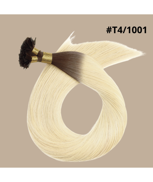 100 Keratin Extensions Rakt Premium med Platt Topp T4/1001 sur le site 