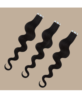 Extensiones adhesivas onduladas Negro france