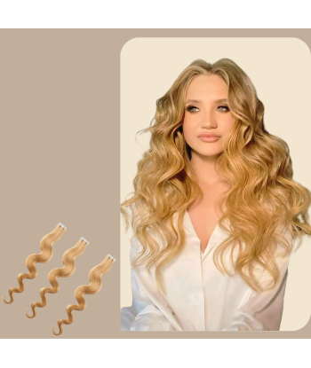 Extensiones adhesivas rubio ondulado online