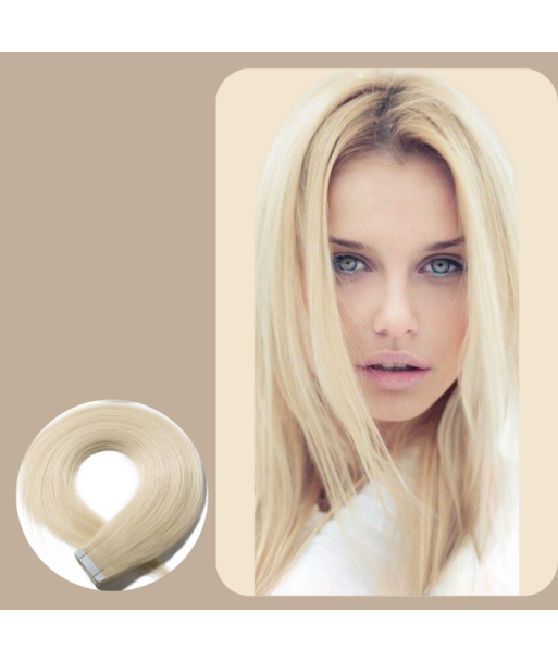 Extensiones adhesivas / Cintas rectas Blond Platinum vous aussi creer 