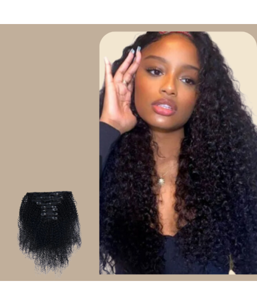 Afro Curly Negro 120g Clip-In Extensiones Kit le des métaux précieux