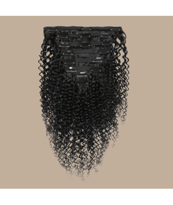 Kit de extensiones con clip Kinky Curly Black 120g l'évolution des habitudes 