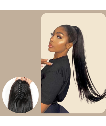 Coleta Castaño Oscuro Natural Clip Remy Hair Straight Comparez et commandez 