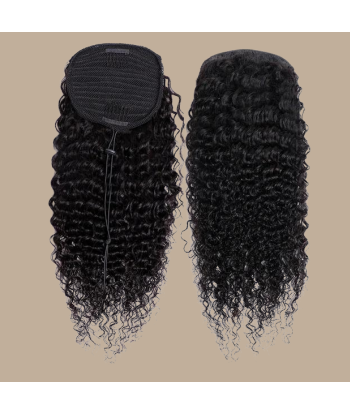 Hästsvans mörkbrun med sladd Remy Hair Deep Wave sur le site 