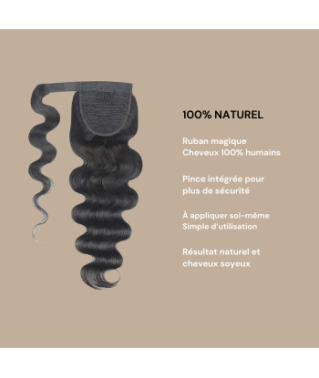 Coleta Castaño Oscuro Cinta Mágica Remy Hair Body Wave 2023