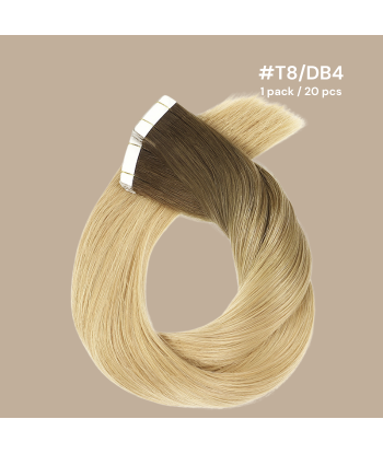 Extensiones adhesivas/tapes lisas de cabello ruso premium les muscles