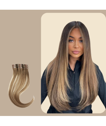 Extensions Glatte Clips Kastanienbraun Méché Platinum meilleur choix