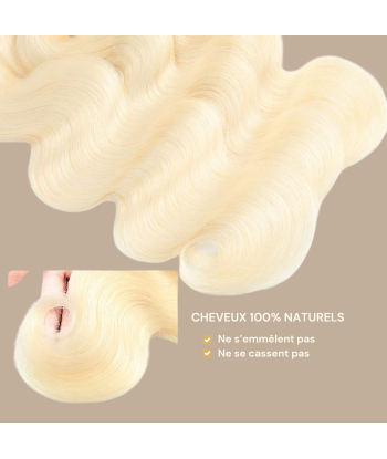 Tissage Vierge Human Hair Body Wave 7A Blond Platine 613 100 Gr sélection de produits