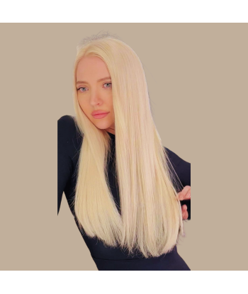 100 Glatte Keratin-Extensions Platinblond pas chere