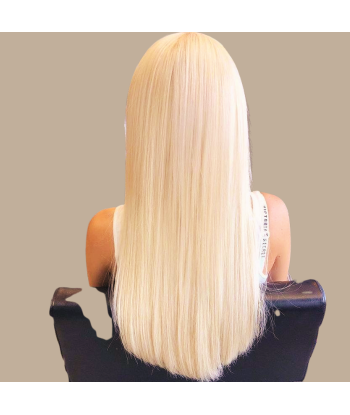 100 Glatte Keratin-Extensions Platinblond pas chere