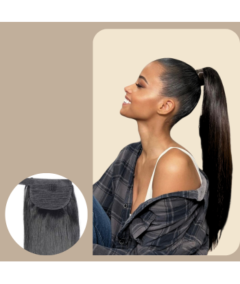 Pferdeschwanz Ponytail Dunkelbraun Zauberband Remy Hair Straight acheter en ligne