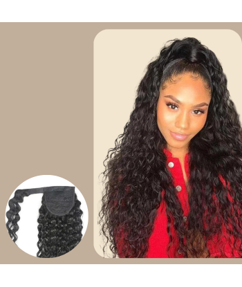 Pferdeschwanz Ponytail Dunkelbraun Zauberband Remy Hair Water Wave Toutes les collections ici