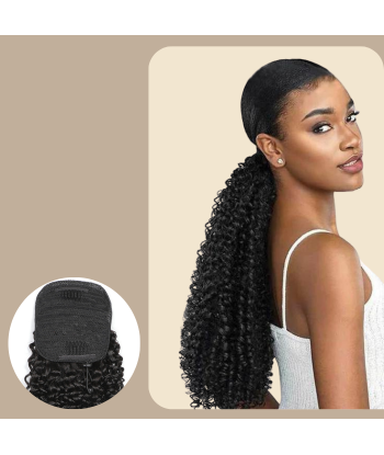 Pferdeschwanz Ponytail Dunkelbraun Mit Kordel Remy Hair Kinky Curly prix pour 