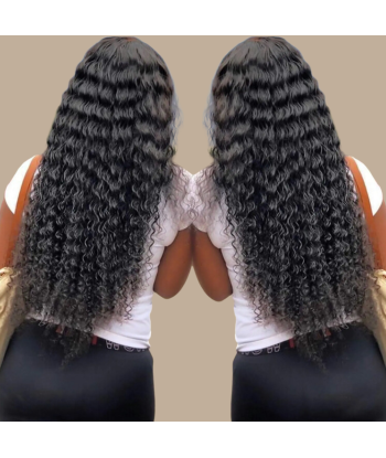 Haarglättung Jungfräuliches Haar Human Hair Deep Wave 7A Dunkelbraun 1B 100 Gr Paris Déstockage Promo