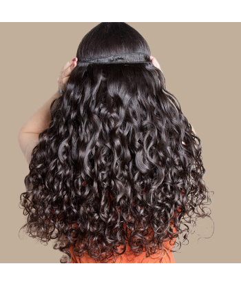 Haarglättung Jungfräuliches Haar Human Hair Water Wave 7A Dunkelbraun 1B 100 Gr plus qu'un jeu 