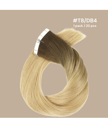 Extensions Adhesive / tejper raka Premium Russian Hair T8/DB4 les muscles