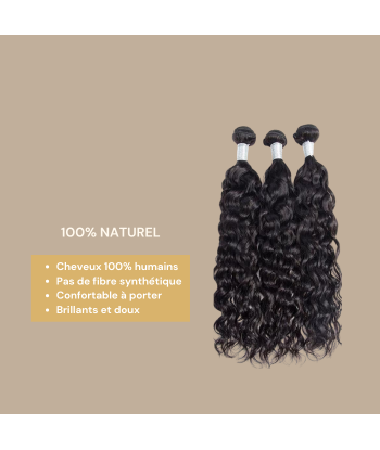 Haarglättung Jungfräuliches Haar Human Hair Water Wave 7A Dunkelbraun 1B 100 Gr plus qu'un jeu 