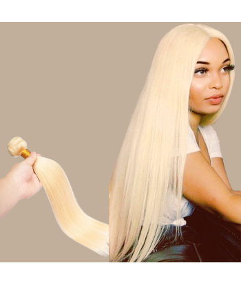 Haarglättung Jungfräuliches Haar Human Hair Straight 7A Platinblond 613 100 Gr vous aussi creer 